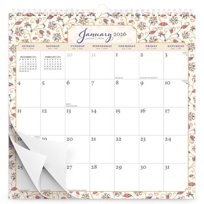 2026 BrownTrout Tuscan Delight 12" x 12" Monthly Wall Calendar (9798330706044)