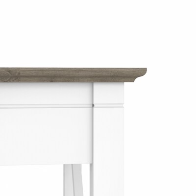 Bush Furniture Key West 48"W Writing Desk, Shiplap Gray/Pure White (KWD148G2W-03)