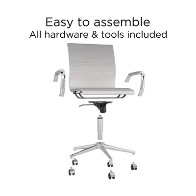 Union & Scale™ Everell Ergonomic Fabric Manager Chair, Heather Gray (53279)