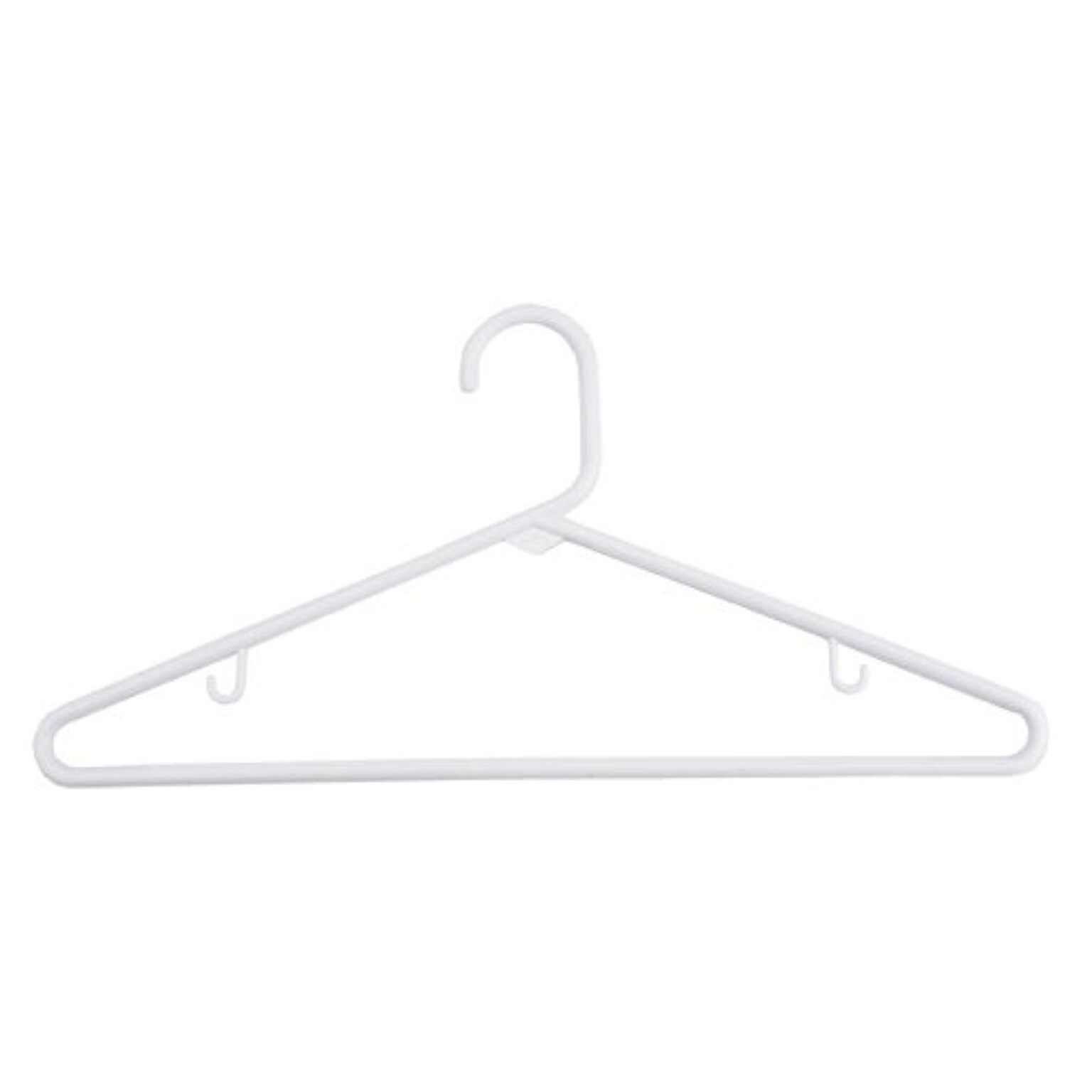 Nahanco Plastic Clothes Hangers, White, 24/Pack (TBWHU)