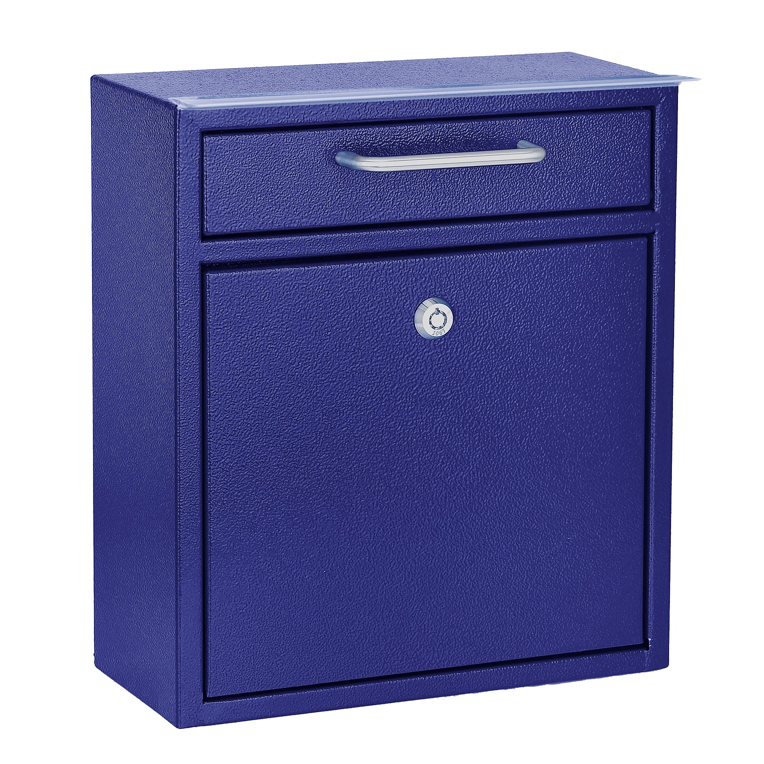 AdirOffice Steel Wall Mounted Drop Box Indoor/Outdoor Interoffice Mailbox, Blue (631-05-BLU)