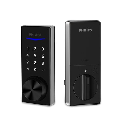 Philips Bluetooth Touchscreen Smart Deadbolt with Handle – Satin Nickel