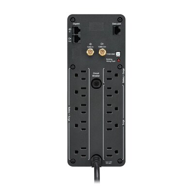 APC Back-UPS Pro 1500VA Battery Backup and Surge Protector, 10-Outlets, Black (BR1500MS2)