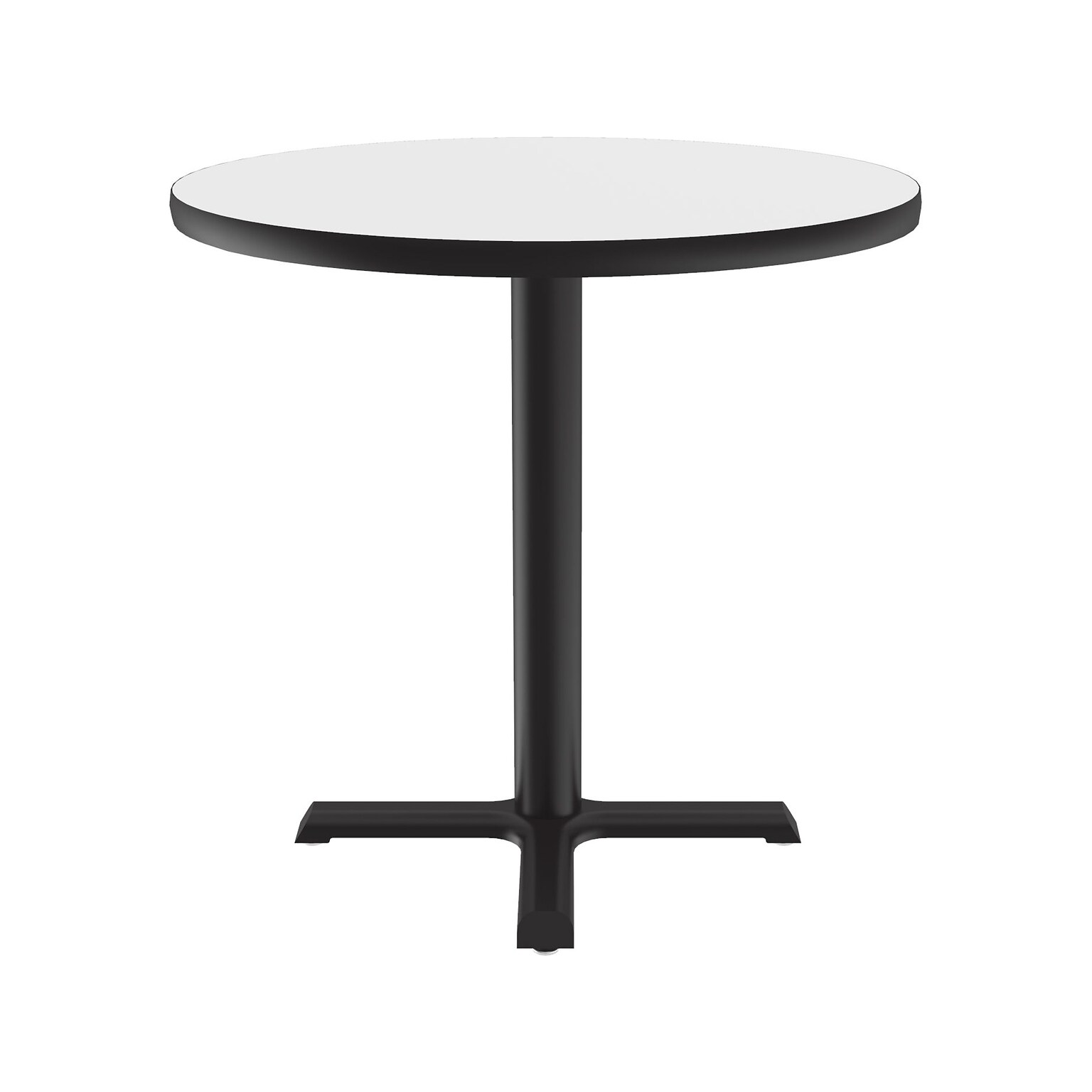 Correll 48 Round Dry-Erase Markerboard Cafe Table, Frosty White/Black (BXT48DER-80)