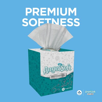 Angel Soft Professional Series Standard Facial Tissue, 2-Ply, 96 Tissues/Box, 36 Boxes/Pack (46580)