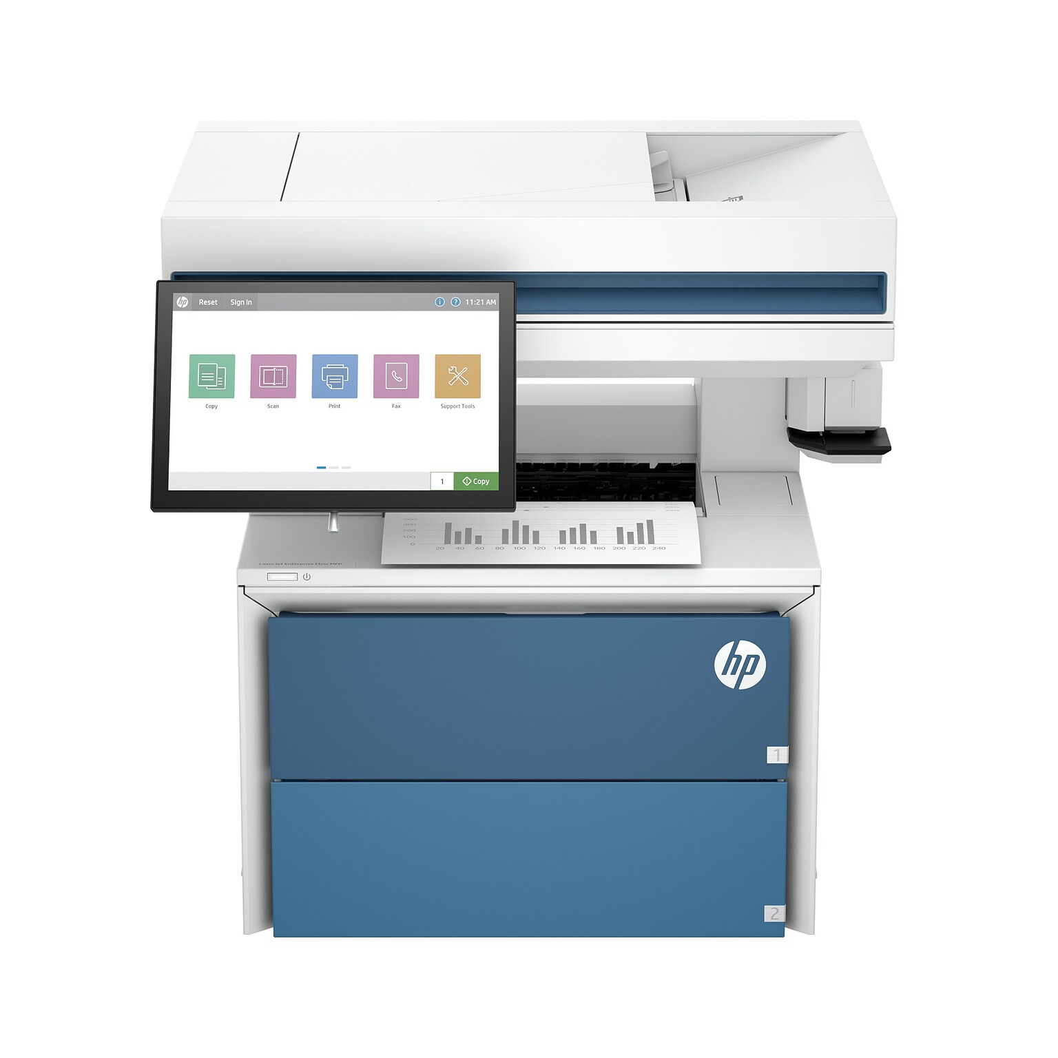 HP LaserJet Enterprise Flow MFP 5602zfw Wireless Black & White All-in-One Laser Printer, Best for Office (675S5A#BGJ)