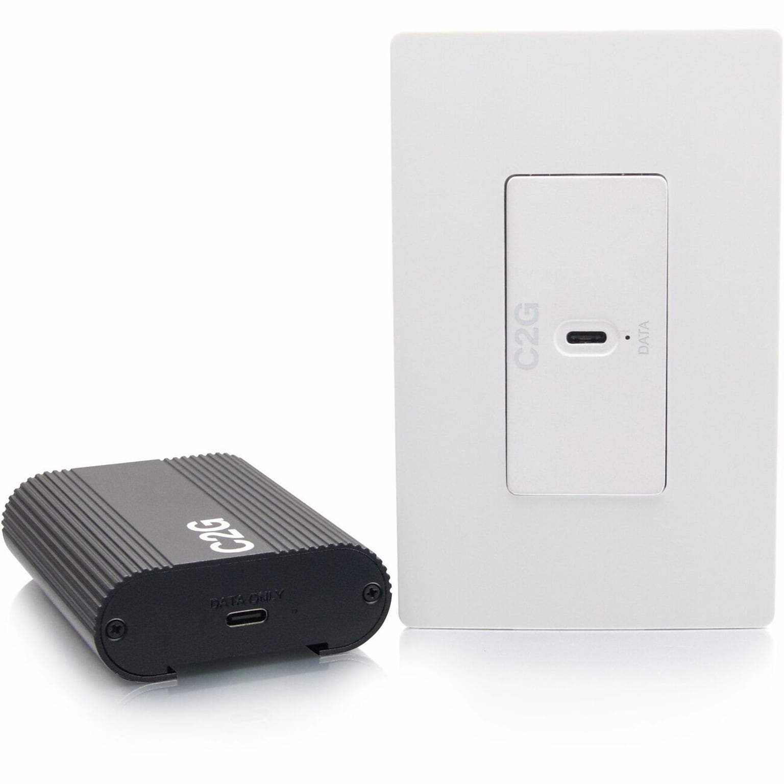 C2G Superbooster 2 RJ-45 2 USB Camera Extender Over Cat Single Gang Wall Plate to Box Kit (C2G54276)