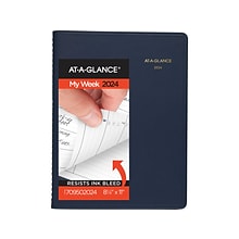 2024-2025 AT-A-GLANCE 8.25 x 11 Weekly Appointment Book, Navy (70-950-20-24)