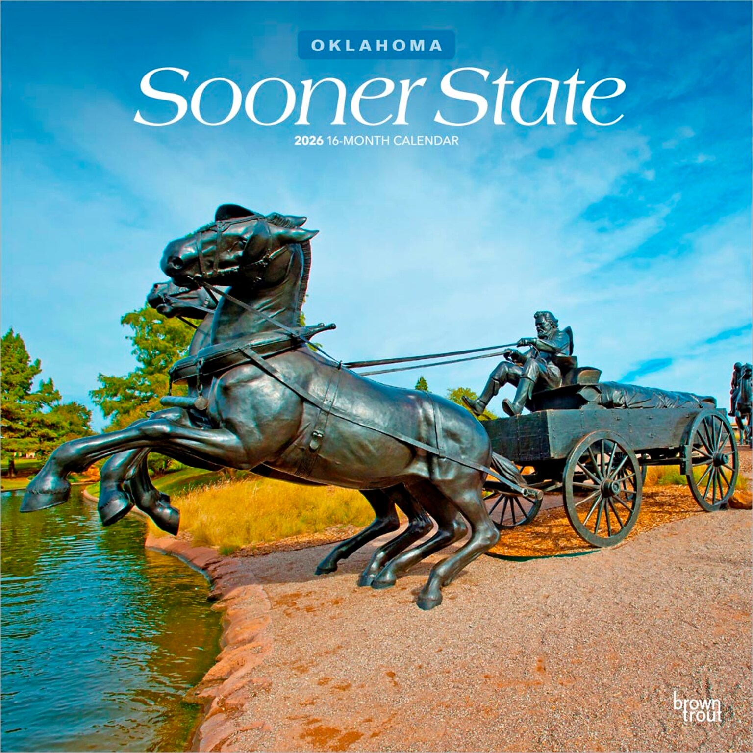 2026 BrownTrout Sooner State Oklahoma Places 12 x 12 Monthly Wall Calendar (9798330705641)
