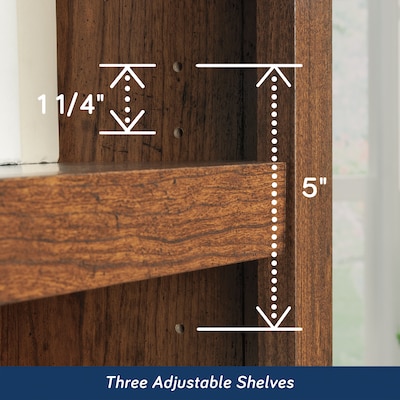 Sauder Select 70"H 5-Shelf Bookcase, Washington Cherry (414356)