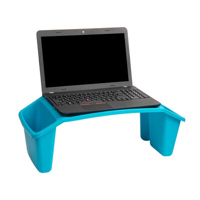 Mind Reader 10.75" x 22.25" Plastic Kids' Lap Desk Activity Tray, Blue, 2/Pack (2KIDLAP-BLU)