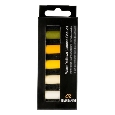Rembrandt Soft Pastels Micro Sets, Warm Yellows, 5/Set, 3 Sets/Bundle (RBX31820501-3)