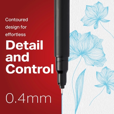 Sharpie Felt Pen, Fine Point, 0.4 mm, Assorted Ink, 6/Pack (1976527)