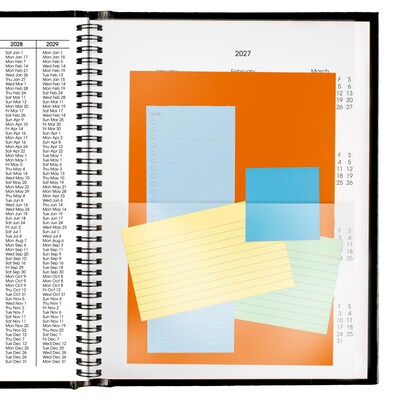 2026 AT-A-GLANCE DayMinder 8" x 11" Weekly Appointment Book Planner, Faux Leather Cover, Black (G520H-00-26)