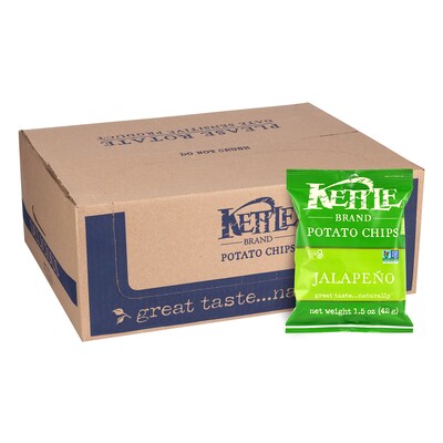 Kettle Brand Gluten Free Jalapeno Potato Chips, 1.5 oz., 24/Box (220-02569)