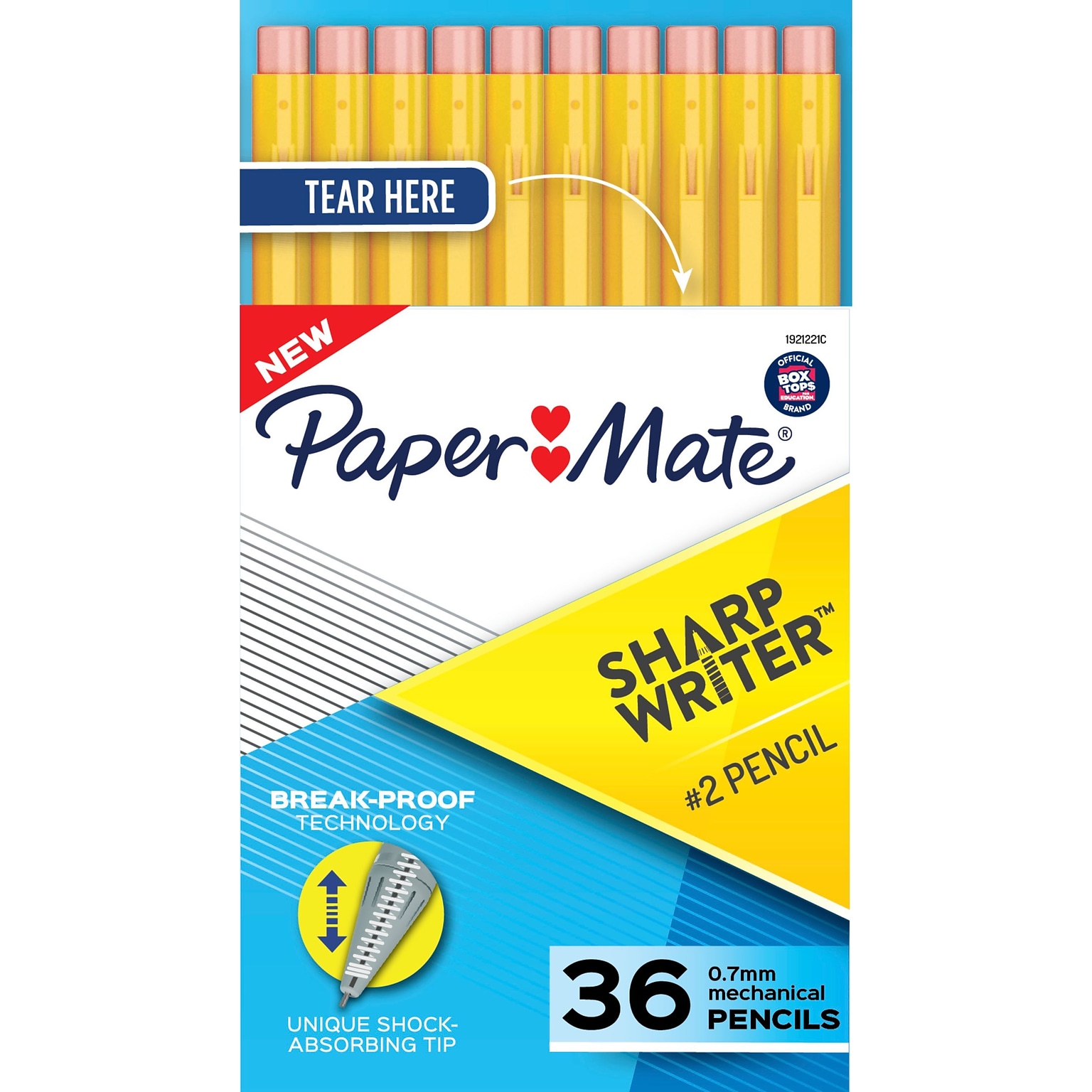 Paper Mate SharpWriter Mechanical Pencil, 0.7mm, #2 Medium Lead, 3 Dozen (1921221/1921221C)