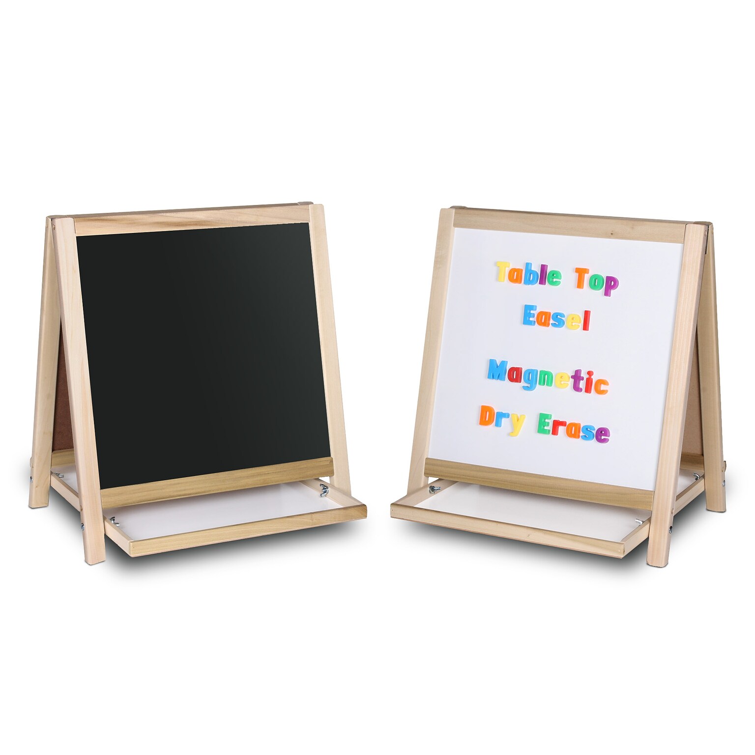 Flipside Dry-Erase Two-Sided Easel, Wood Frame, 19.5 x 18 (17406)