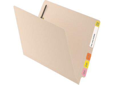 Medical Arts Press Reinforced End Tab File Folder, Straight Cut, Letter-Size, Manila, 50/Box (S-01324)