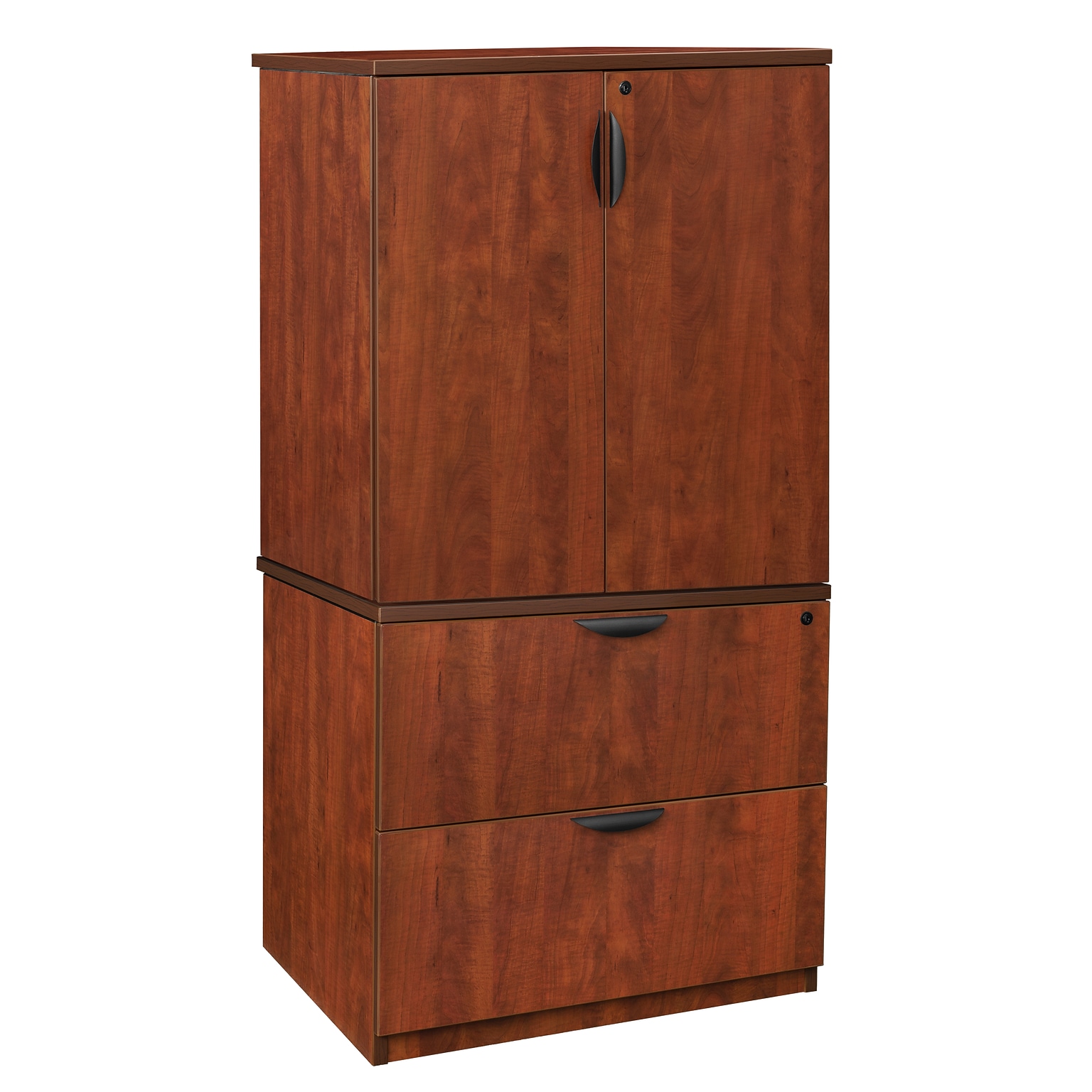 Regency Legacy Lateral File with Stackable Storage Cabinet, Cherry (LPLFSC3665CH)