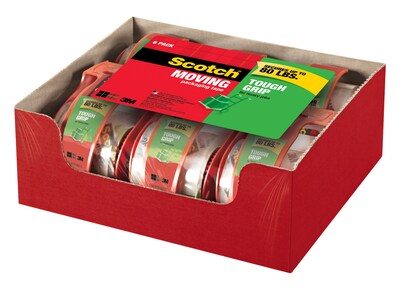 Scotch® Tough Grip Moving Packaging Tape, 1.88 in. x 22.2 yds., 6/Pack (150-6)