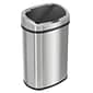 iTouchless SensorCan Stainless Steel Sensor Trash Can with AbsorbX Odor Control System, Silver, 13 gal. (ITOS13B)