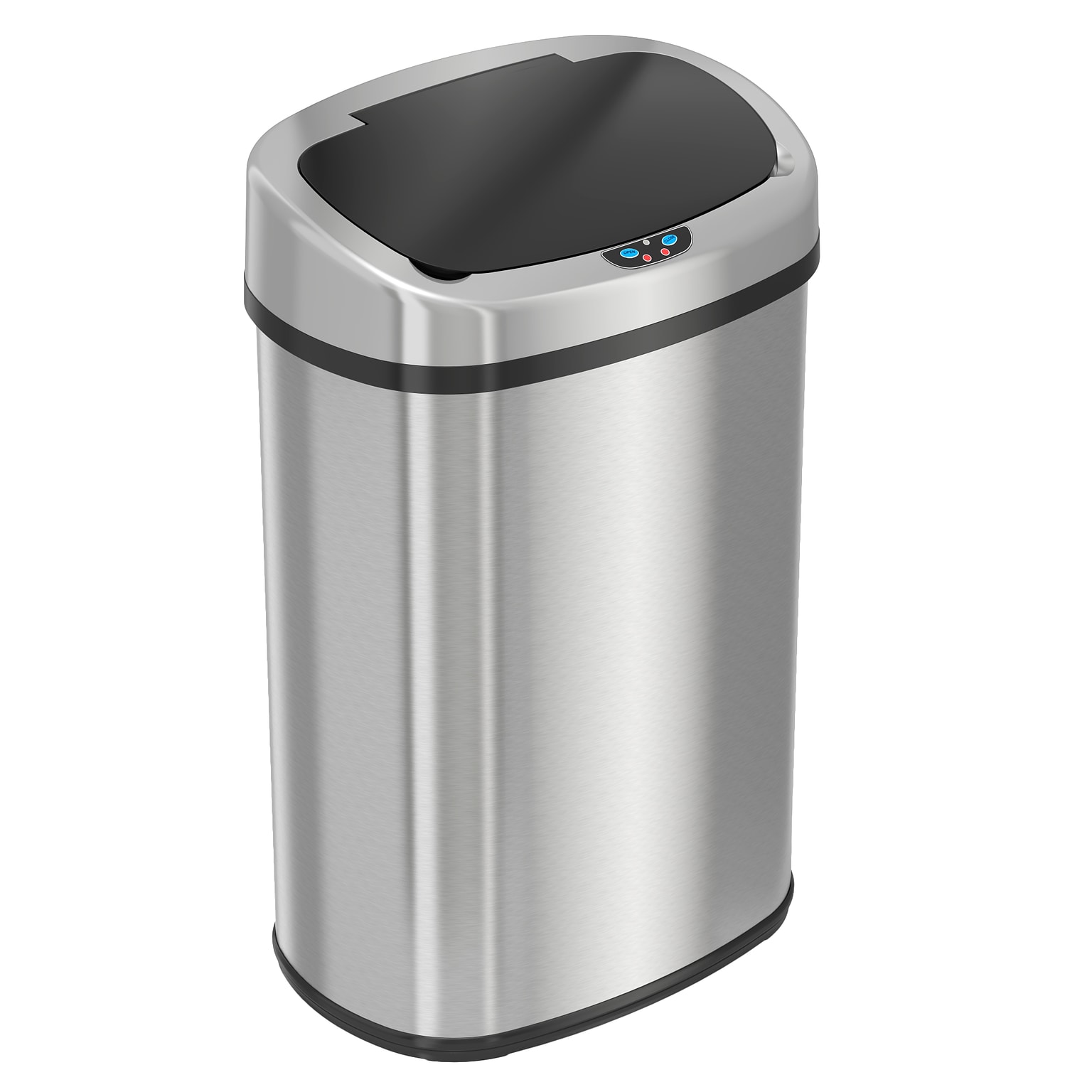 iTouchless SensorCan Stainless Steel Sensor Trash Can with AbsorbX Odor Control System, Silver, 13 gal. (ITOS13B)