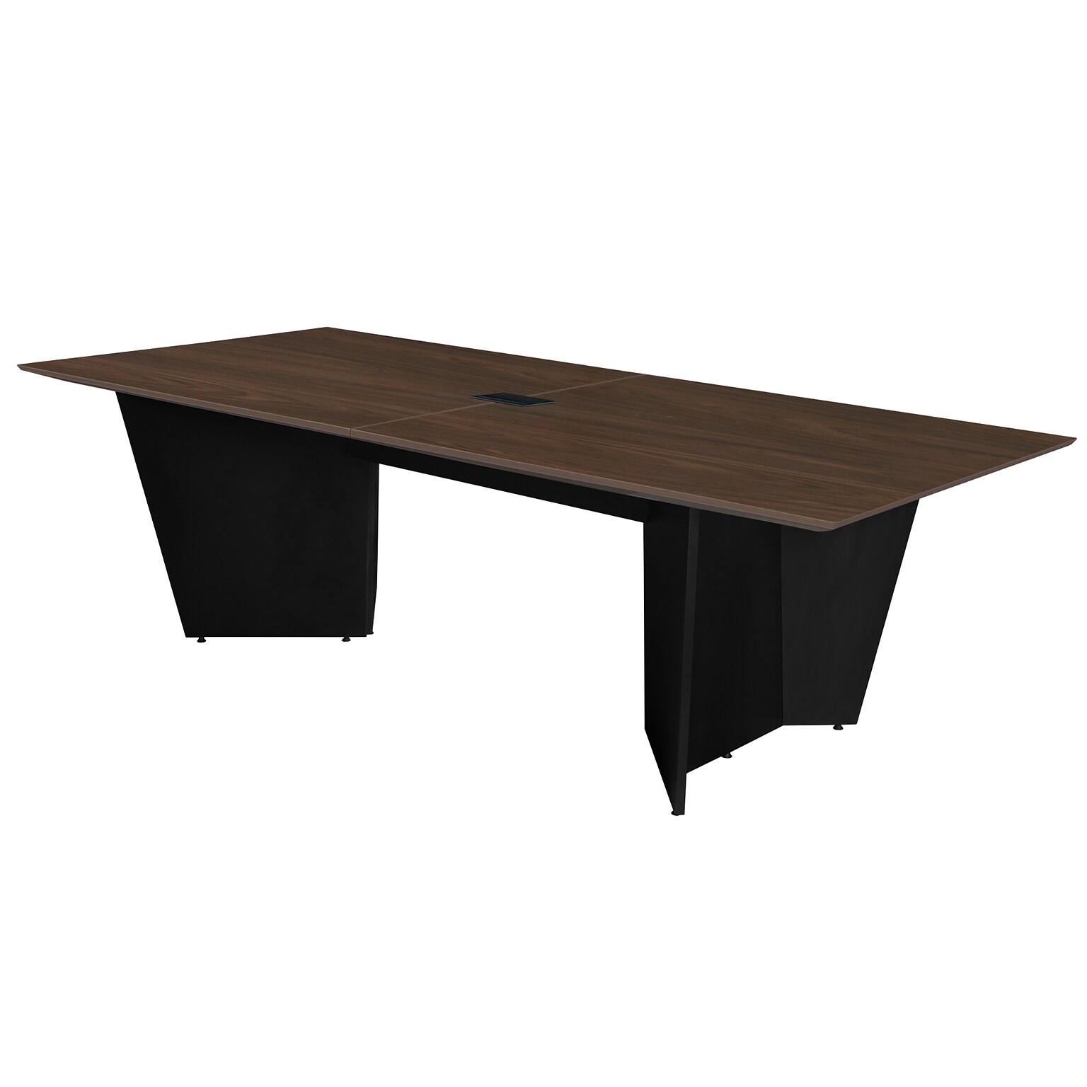 Array 96 Conference Table with Power Data Grommet, Neo Walnut/ Black (ACT9648NWBK)