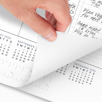 2026 AT-A-GLANCE Contemporary 21.75" x 17" Monthly Desk Pad Calendar, White/Black (SK24X-00-26)
