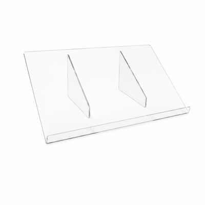 Azar Displays Book Stand Holder, 18 x 12 x 5 Desktop/Countertop, Vertical/Horizontal, Clear Acrylic (515566)
