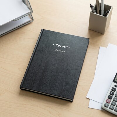 Quill Brand® 2 Columns Columnar Book, 7.25"W x 9.5"H, Gray Marble (18846/26515)