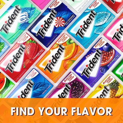 Trident Sugar Free Tropical Twist Gum, 14 Pieces/Pack, 12/Box (MOZ01110)