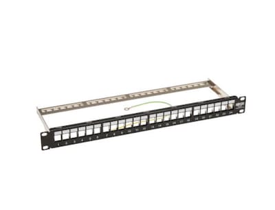 Eaton Tripp Lite series 24-Port 1U Rack-Mount Shielded Blank Keystone/Multimedia Patch Panel, RJ45 E