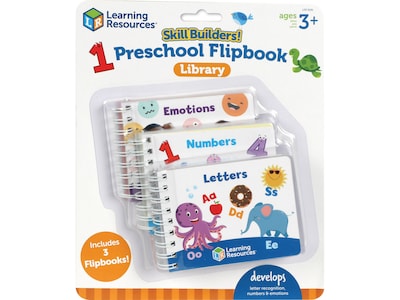 UPC 765023061918 product image for Learning Resources Skill Builders Preschool Flash Card Flip-Books, 3/Set (LER619 | upcitemdb.com