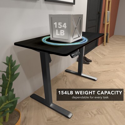 Mount-It! 40"W Electric Rectangular Adjustable Standing Desk, Black (MI-8035)