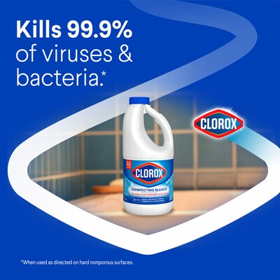 Clorox Disinfecting Bleach, Concentrated Formula, 43 oz. (32260)