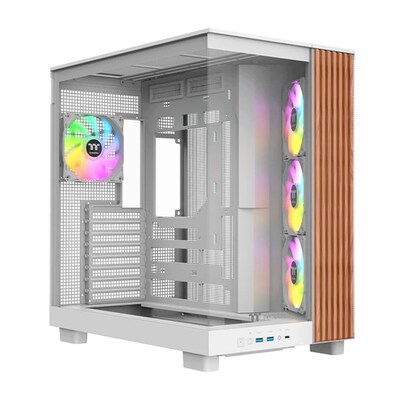 Thermaltake View 380 XL WS ARGB ATX Mid-Tower Computer Case, Snow (CA-11E-00M6WN-WS)