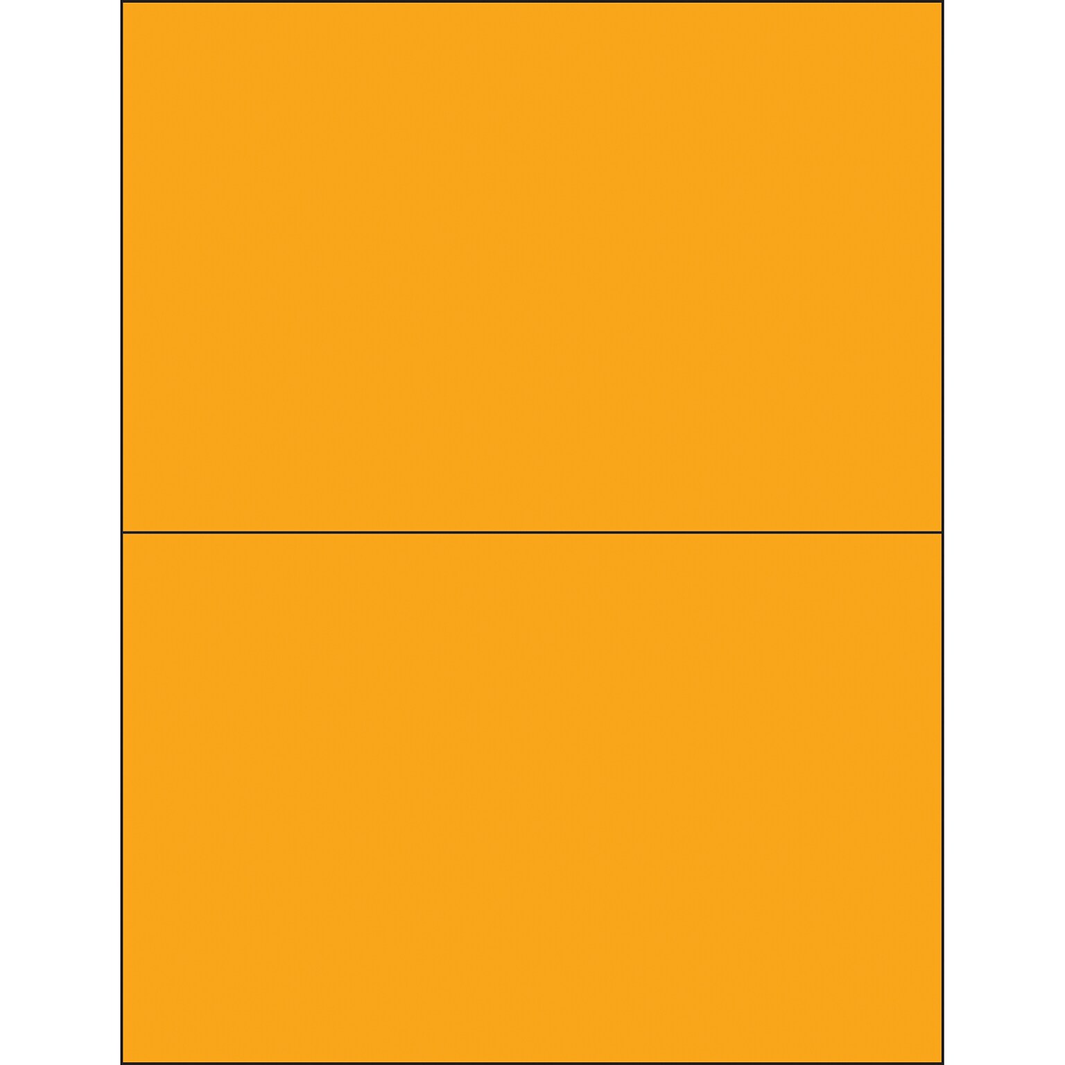 Tape Logic Laser Address Labels, 8 1/2 x 5 1/2, Fluorescent Orange, 200/Carton (LL184OR)