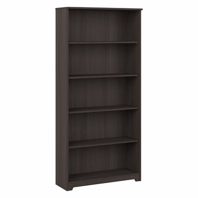 Bush Furniture Cabot 66 5 Shelf Bookcase, Heather Gray (WC31766)