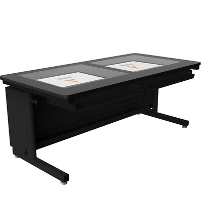 VersaDesk Downview 72W Manual Adjustable Standing Computer Table, Black (DVT7224-BB)