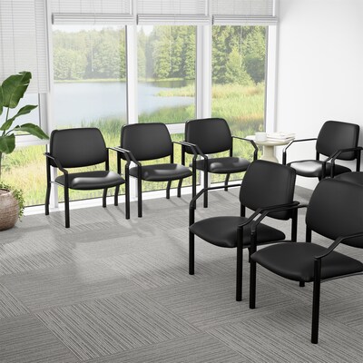 Boss Office Products Vinyl Guest Chair, Black (B9591AM-BK-500)