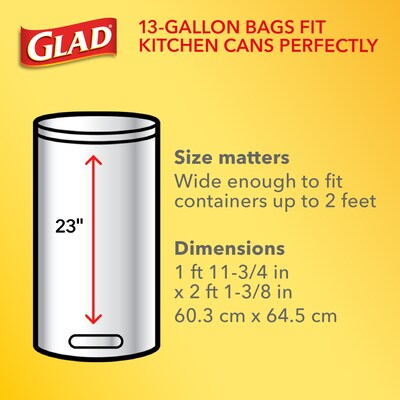 13 Gal. Handi-Tie Tall Kitchen Trash Bag, White (26 Per Box, 1 Box