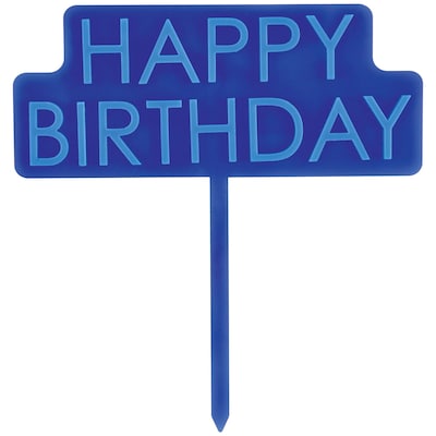 Party City Happy Birthday Cake Topper, Navy (AM100130)