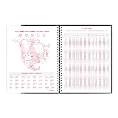 2027 Brownline Pre-Vu 11" x 8.5" Weekly Appointment Book, Black (CB925.BLK-27)