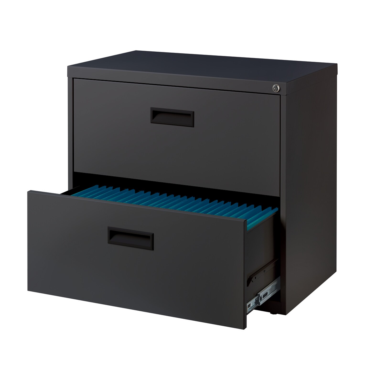 Space Solutions 2-Drawer Lateral File Cabinet, Letter-Width, Charcoal, 30 Wide (20228)
