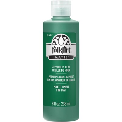 FolkArt Acrylic Paint Matte, 8oz., Holly Leaf, 3/Pack(FLK2327-3)