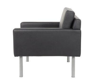 Boss Vinyl Lounge Chair, Black (BR8001AM-BK)