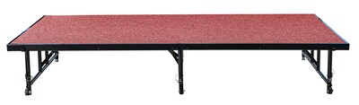NPS 24 - 32 Height Adjustable Transfix Stage Platform, 4 x 8, Red Carpet (TFXS48962432C40)