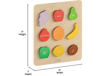 Flash Furniture Bright Beginnings STEM Fruit Shapes Puzzle Board (MK-MK00620-GG)