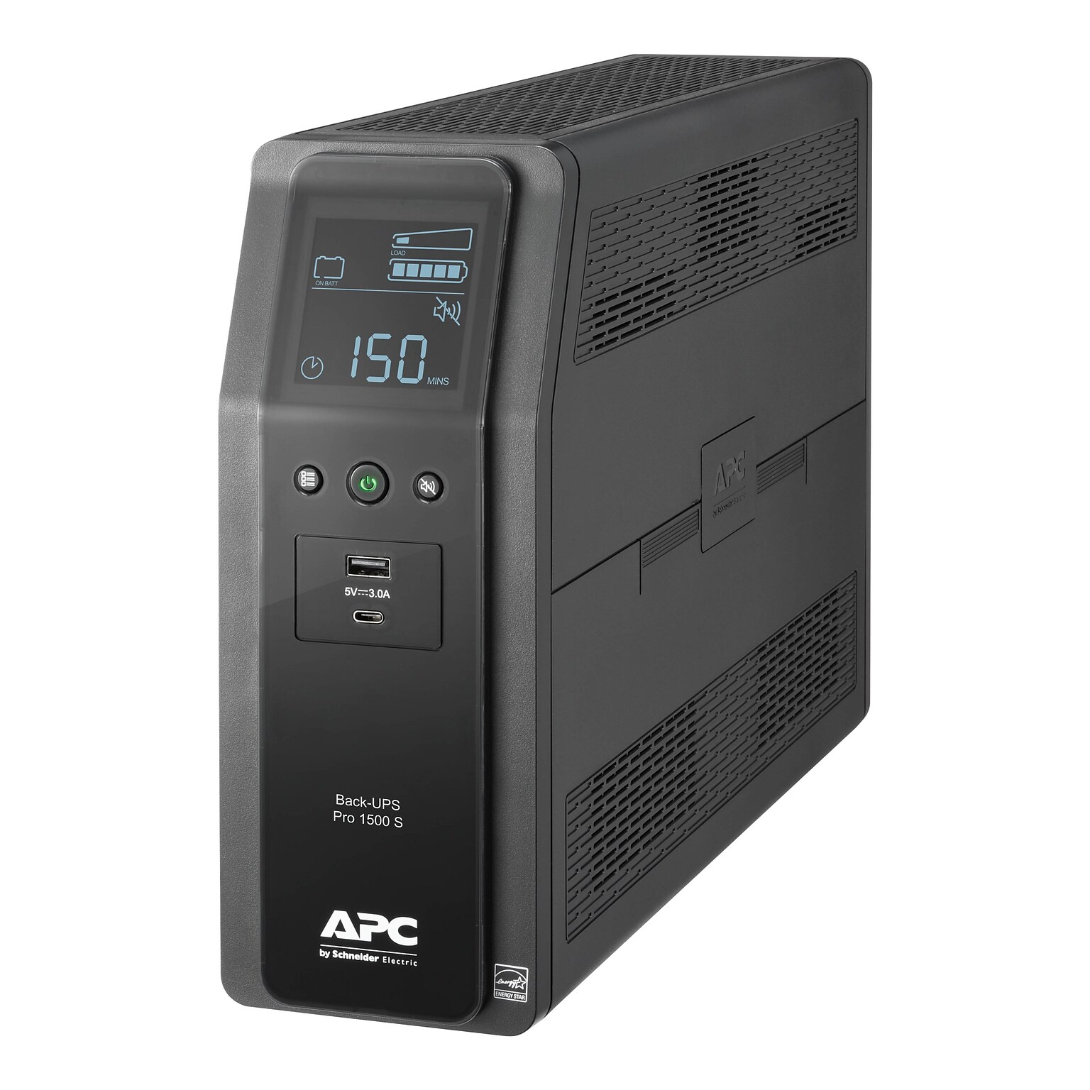 APC Back-UPS Pro 1500VA Battery Backup and Surge Protector, 10-Outlets, Black (BR1500MS2)