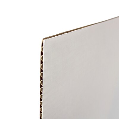 Flipside 48" Wall Screen, Corrugated Study Carrel, 24/Pack, White (FLP6000524)